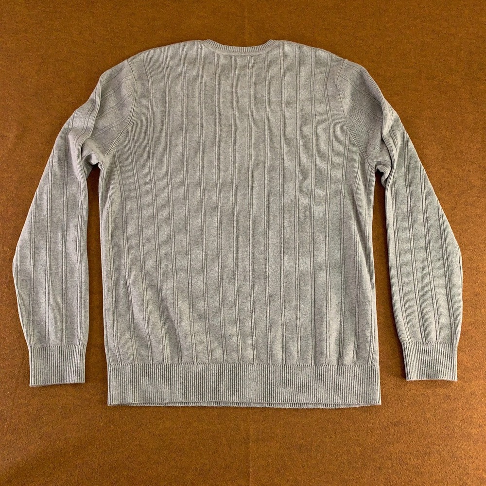 Gap Mens SIze Large Heather Gray CashSoft Rib Knit Crew Neck Sweater New - Picture 4 of 10